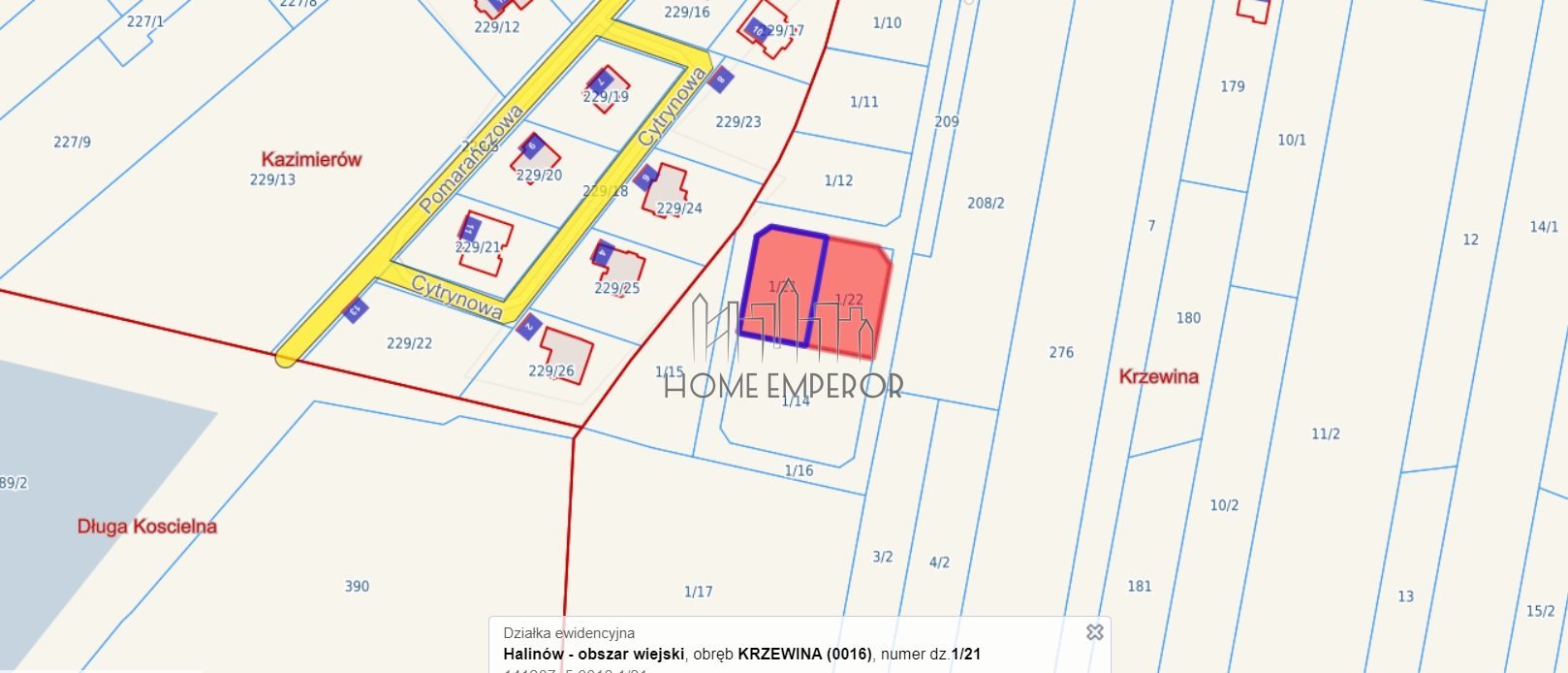 Działka budowlana na sprzedaż Krzewina  770m2 Foto 2