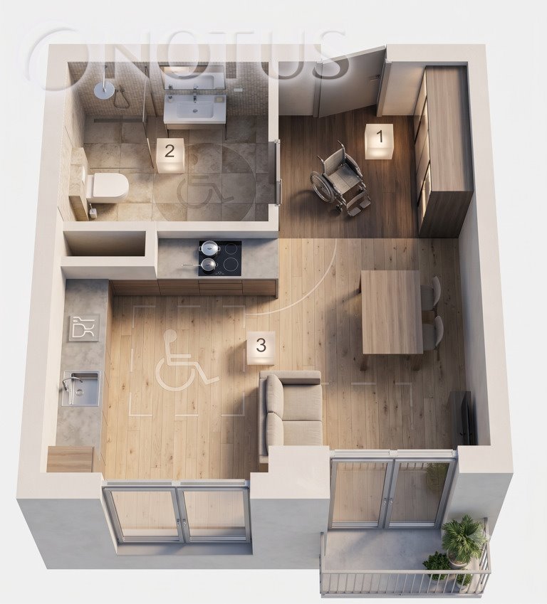 Mieszkanie 34 m² z ogródkiem - dostępne dla niepełnosprawnych Gliwice, Jerzego Bajana  34m2 Foto 1