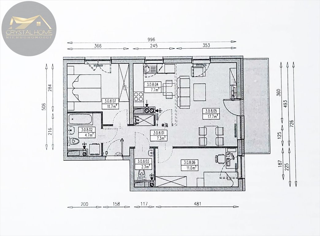 Mieszkanie trzypokojowe na sprzedaż Wrocław, Wrocław-Psie Pole, Wrocław-Psie Pole  62m2 Foto 9