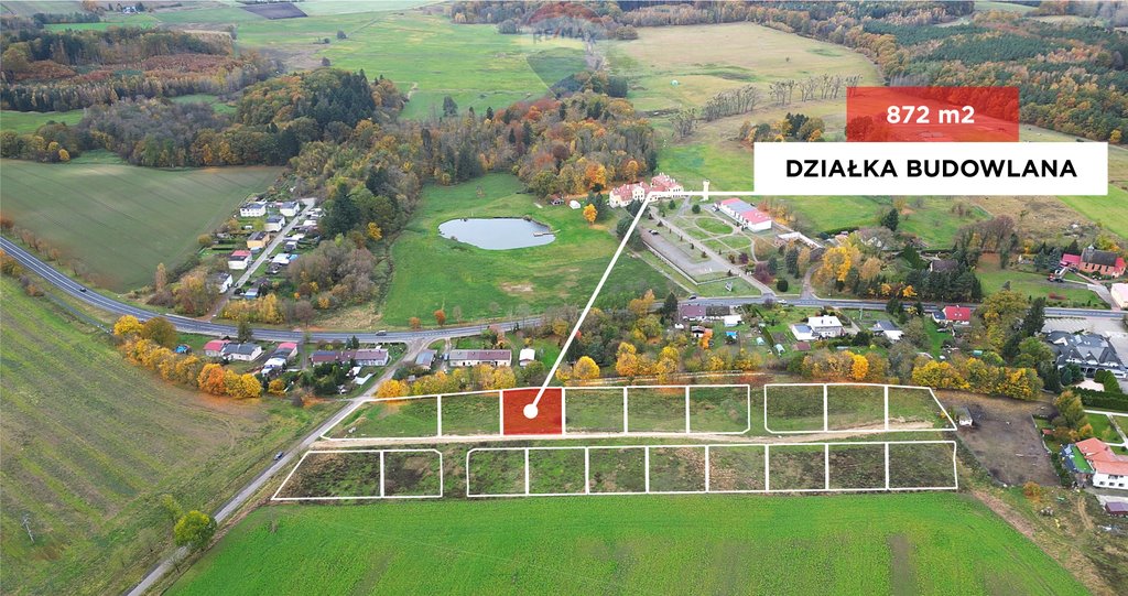 Działka budowlana na sprzedaż Rymań, Koszalińska  872m2 Foto 1