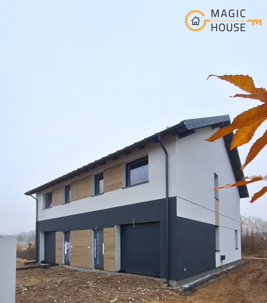 Nowoczesny dom bliźniak z widokiem na las, 106,56 m², garaż Sychowo, Solidarności  107m2 Foto 1