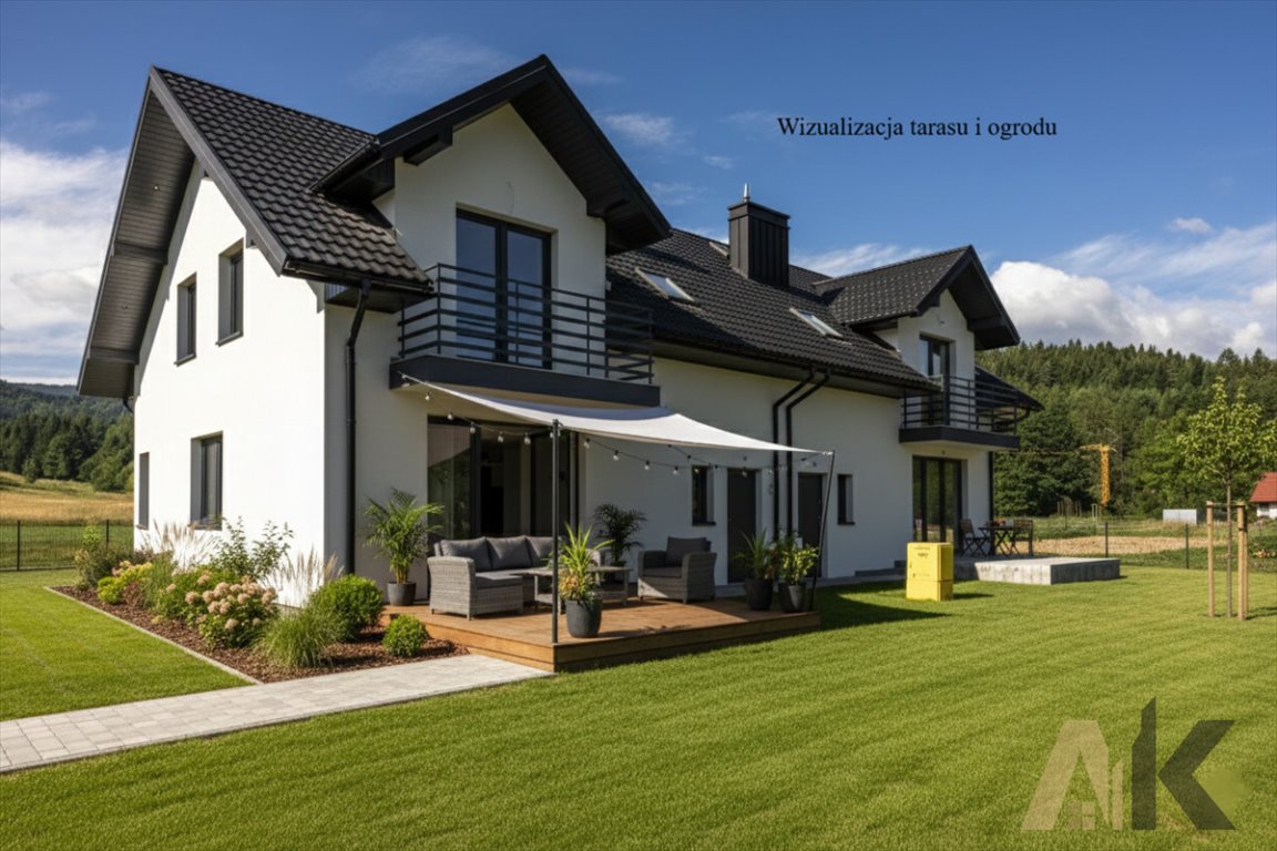 Nowoczesny dom bliźniak 139 m2 z ogrodem i garażem Skrudzina  139m2 Foto 1