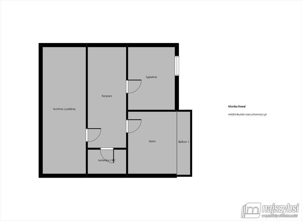 Mieszkanie dwupokojowe na sprzedaż Drawsko Pomorskie  55m2 Foto 15