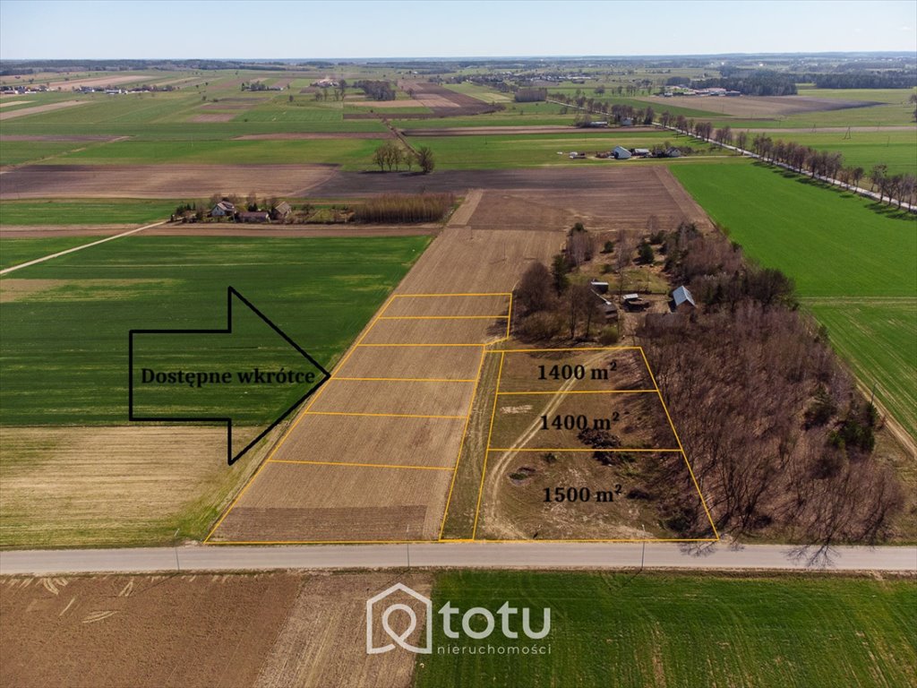 Działka budowlana na sprzedaż Wymysły  1 400m2 Foto 1