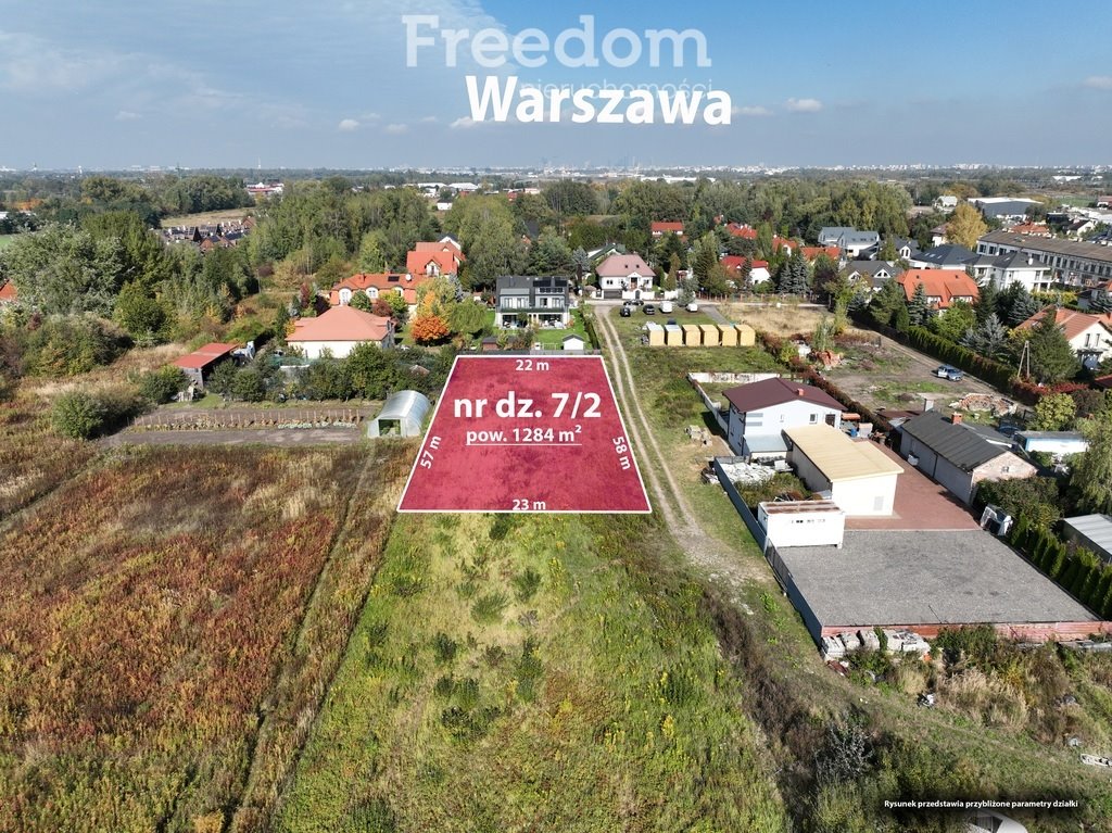 Działka 1284 m² pod zabudowę jednorodzinną w Dawidach Dawidy Bankowe, Kwiatów Polnych  1 284m2 Foto 1