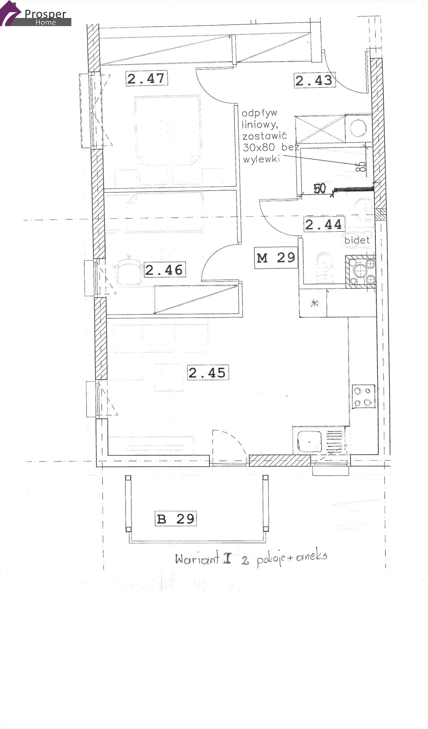 Mieszkanie trzypokojowe na sprzedaż Rzeszów, Spacerowa  49m2 Foto 1