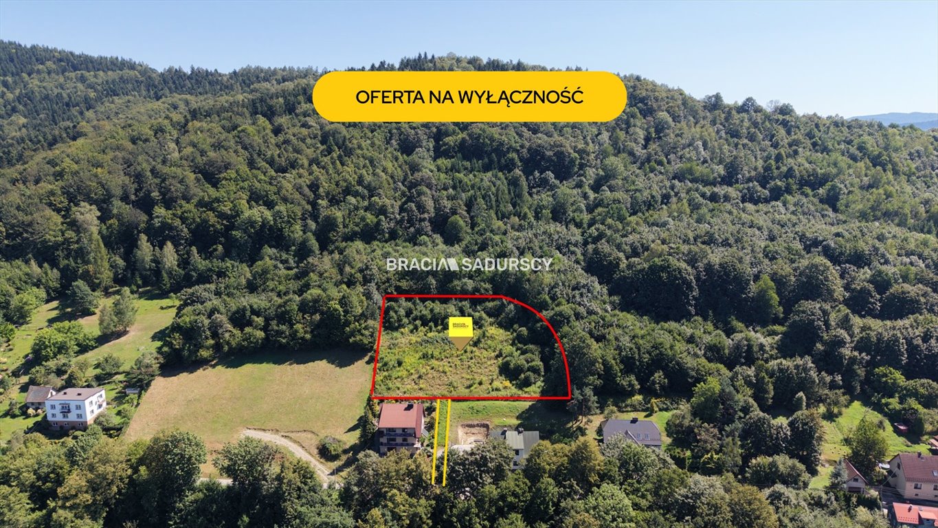 Sprzedam działkę 3012 m² z widokiem na góry w Sucha Beskidzka Sucha Beskidzka  3 012m2 Foto 1
