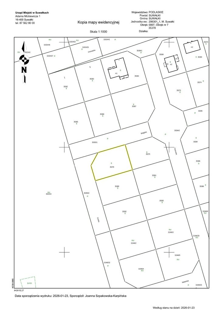 Działka pod zabudowę jednorodzinną w Suwałkach, 874 m² Suwałki  874m2 Foto 1
