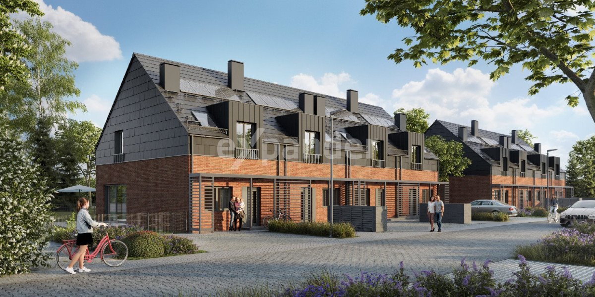 Nowoczesny dom szeregowy z systemem Smart Home, ogród i taras Wrocław, Polanowice, Białych Tygrysów  98m2 Foto 1