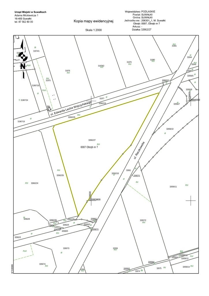 Działka pod lotnisko z siecią energetyczną, 22 104 m2 Suwałki, Edwarda Lecha Wojczyńskiego  22 104m2 Foto 1