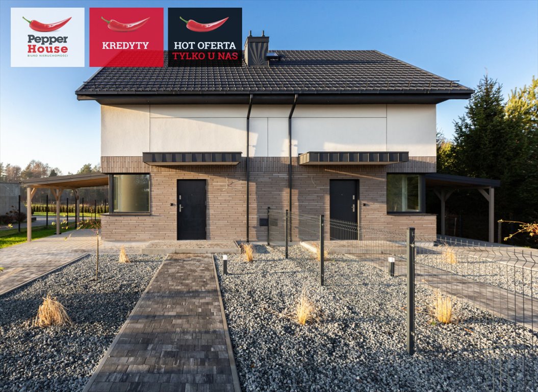 Dom bliźniak 75m² z dużym ogrodem i tarasem polecam Leśniewo, Piaskowa  75m2 Foto 1
