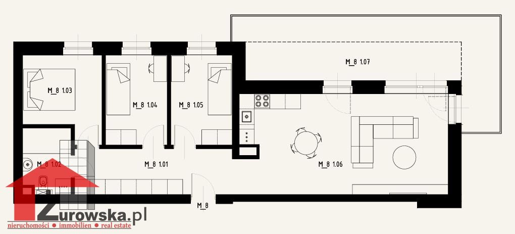 Nowoczesne mieszkanie 73,69 m² z dużym balkonem i garażem Strzelce Opolskie  74m2 Foto 1