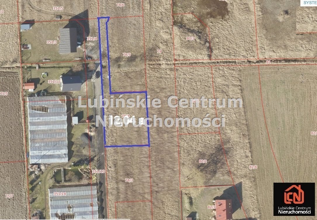 Działka budowlana 1204 m² pod dom i usługi w Lubinie Lubin  1 204m2 Foto 1