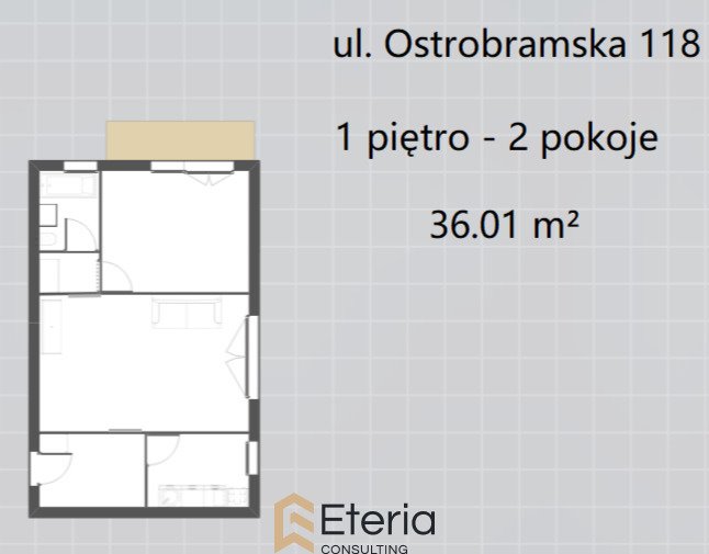 Mieszkanie dwupokojowe na sprzedaż Warszawa, Praga-Południe, Ostrobramska  36m2 Foto 13