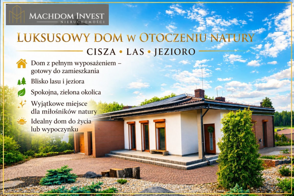 Urokliwy dom 190m2 z dużą działką i jezioro Bachotek Bachotek  191m2 Foto 1