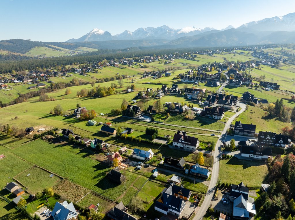 Działka pod zabudowę 5 domów z mediami, 3108 m2 Poronin, Majerczykówka  3 108m2 Foto 1