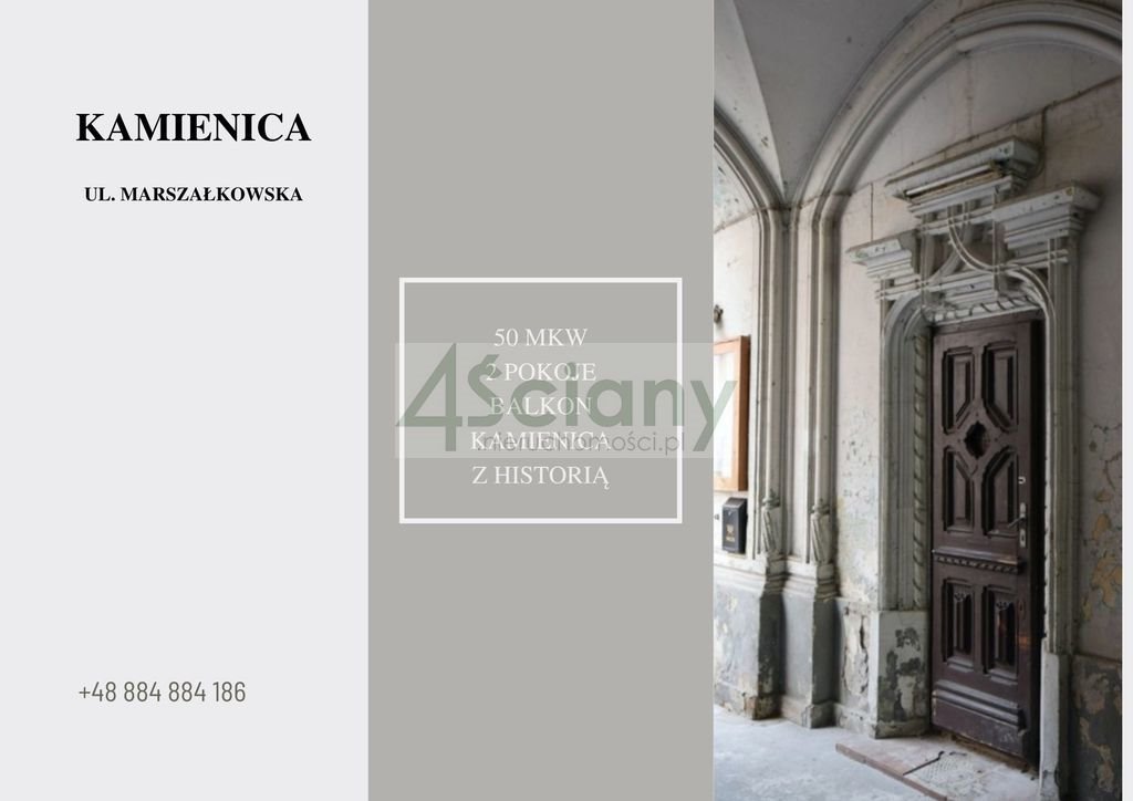 Mieszkanie dwupokojowe na sprzedaż Warszawa, Śródmieście, Marszałkowska  50m2 Foto 1