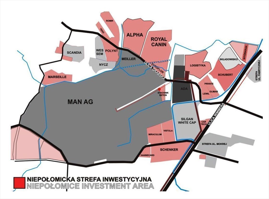 Na sprzedaż działka przemysłowa 26 000 m² w Niepołomicach Niepołomice  26 000m2 Foto 1