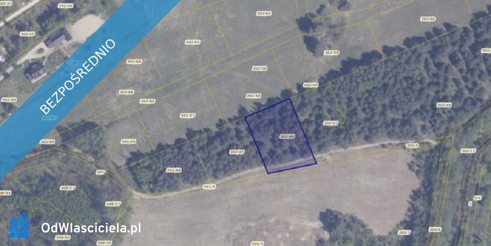 Działka 3002 m2 w Kolbudach – bez prowizji, przetarg Kolbudy  3 002m2 Foto 1