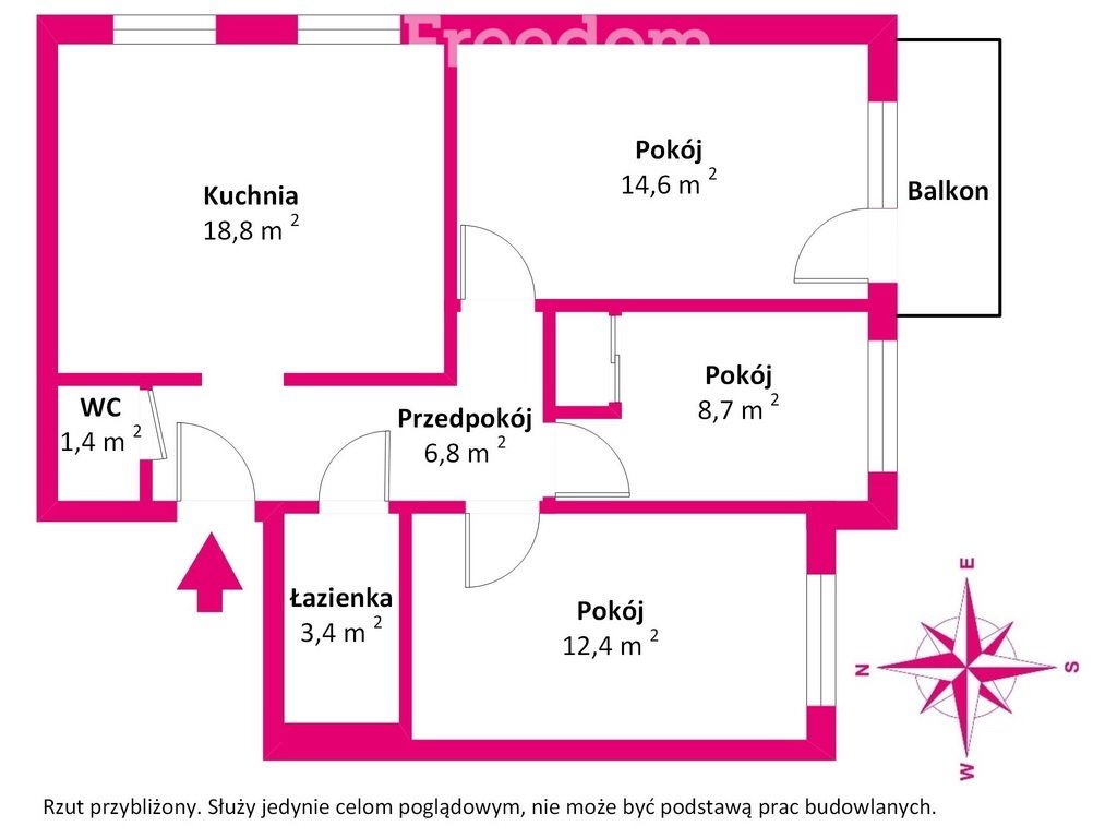 Mieszkanie trzypokojowe na sprzedaż Biała Podlaska, Terebelska  68m2 Foto 4