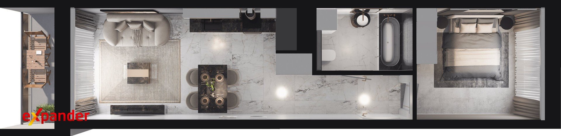 Nowoczesne 2-pokojowe mieszkanie z loggią, garażem i zieloną okolicą Poznań, Ławica, Bułgarska  41m2 Foto 1