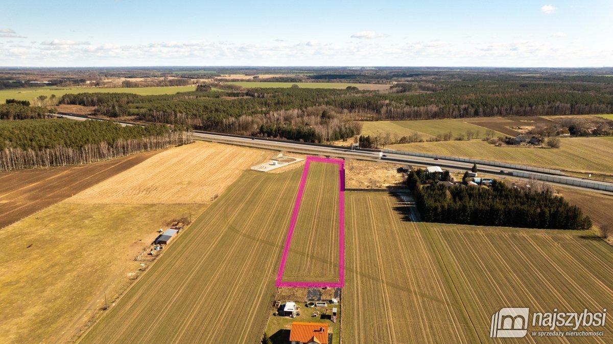 Działka usługowa 6800 m² przy S6 z mediami i planem Nowogard, obrzeża  6 800m2 Foto 1