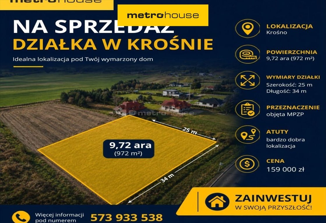Działka budowlana 847 m² z udziałem w Krosnie polecam Krosno  847m2 Foto 1
