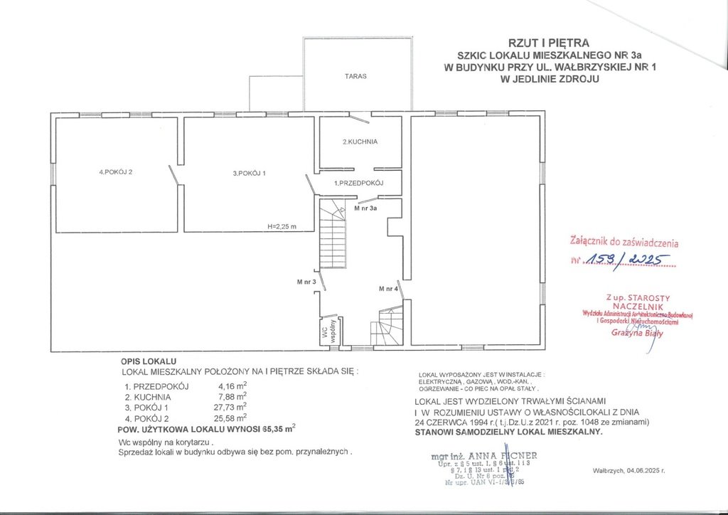 Mieszkanie dwupokojowe na sprzedaż Jedlina-Zdrój, Wałbrzyska  65m2 Foto 1