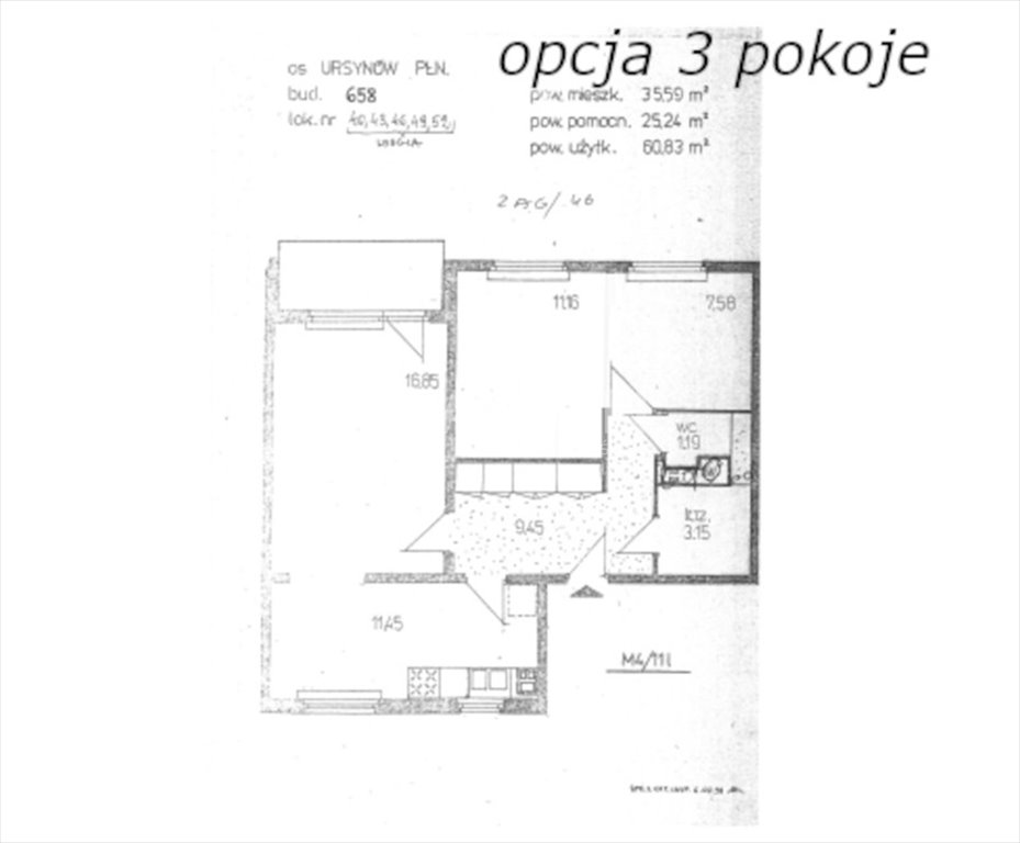 Mieszkanie trzypokojowe na sprzedaż Warszawa, Ursynów, ul. Zamiany  61m2 Foto 17