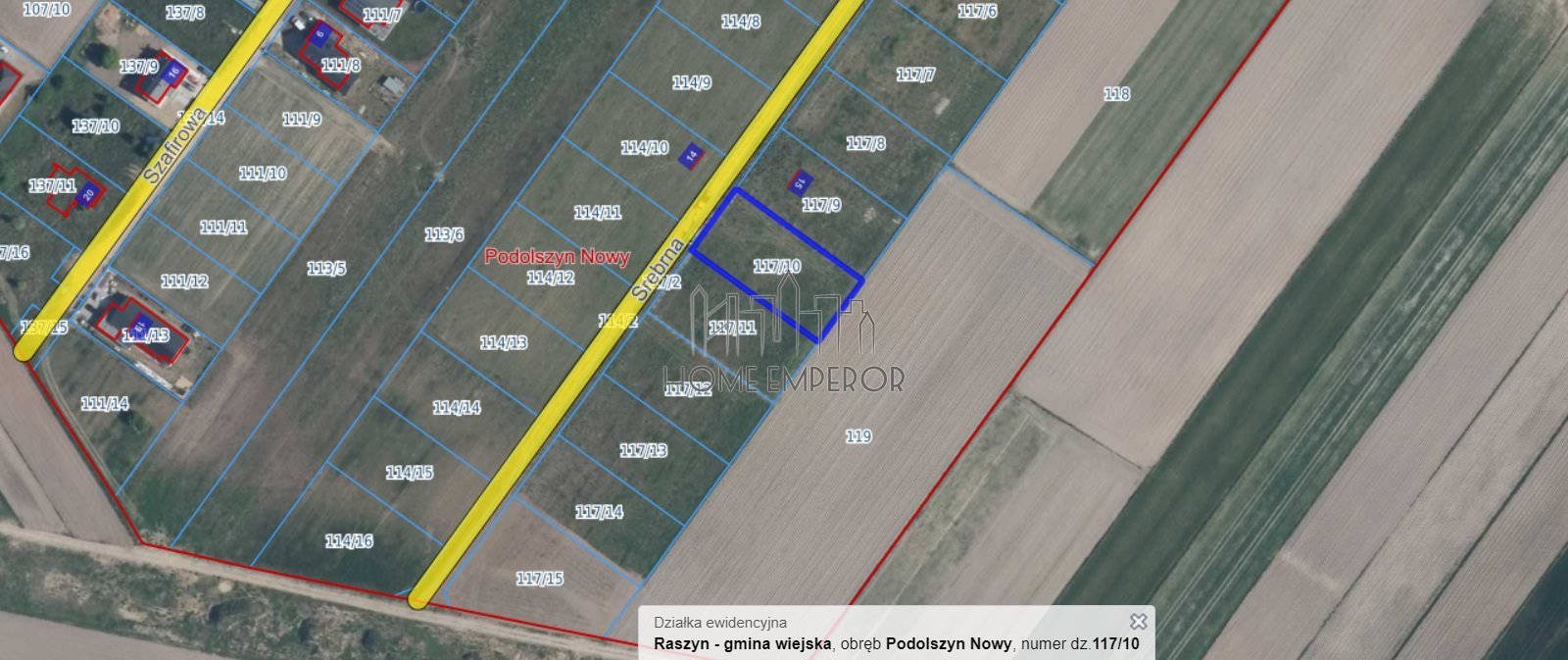 Działka budowlana na sprzedaż Podolszyn Nowy, Srebrna  1 207m2 Foto 4