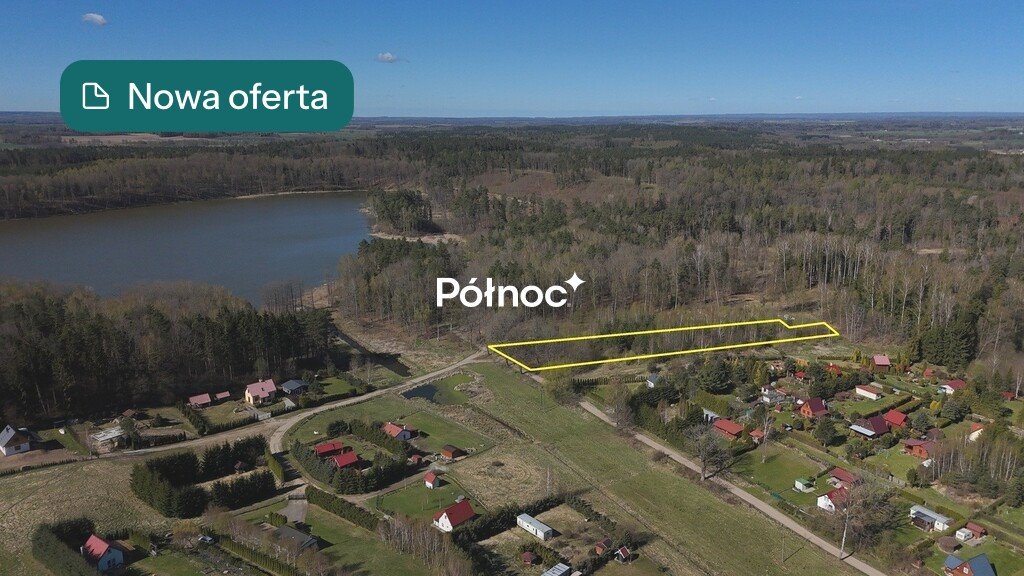 Działka nad jeziorem Taftowo 5321 m², las, prywatność Glebiska  5 321m2 Foto 1