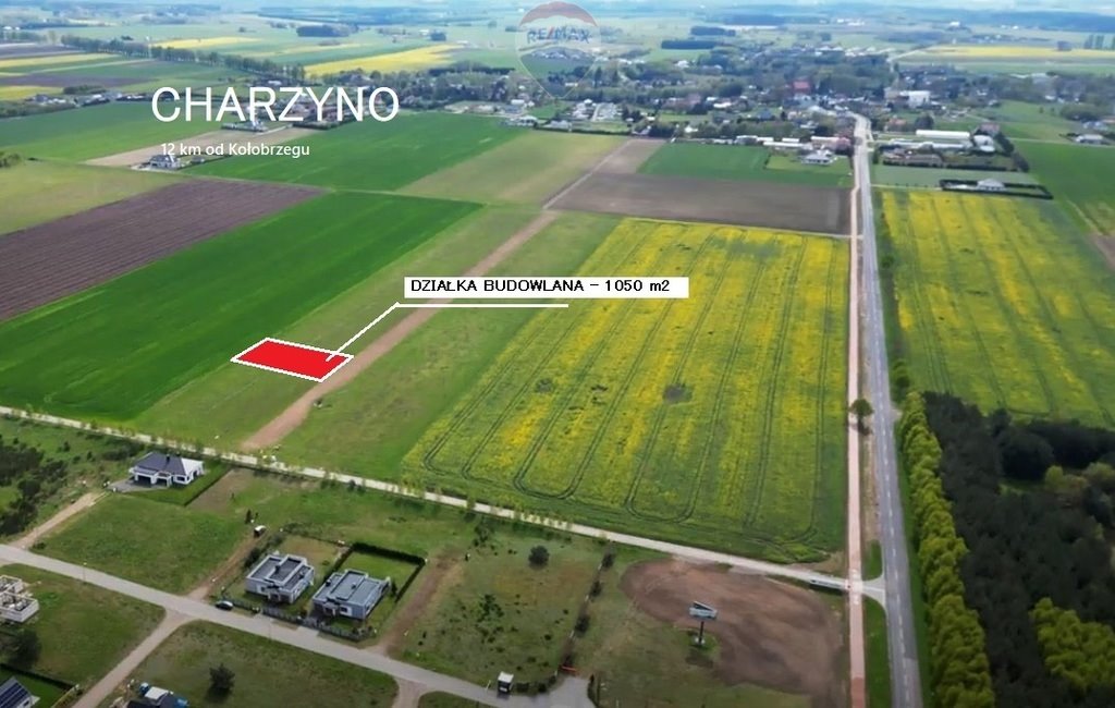 Działka budowlana na sprzedaż Charzyno  1 050m2 Foto 1