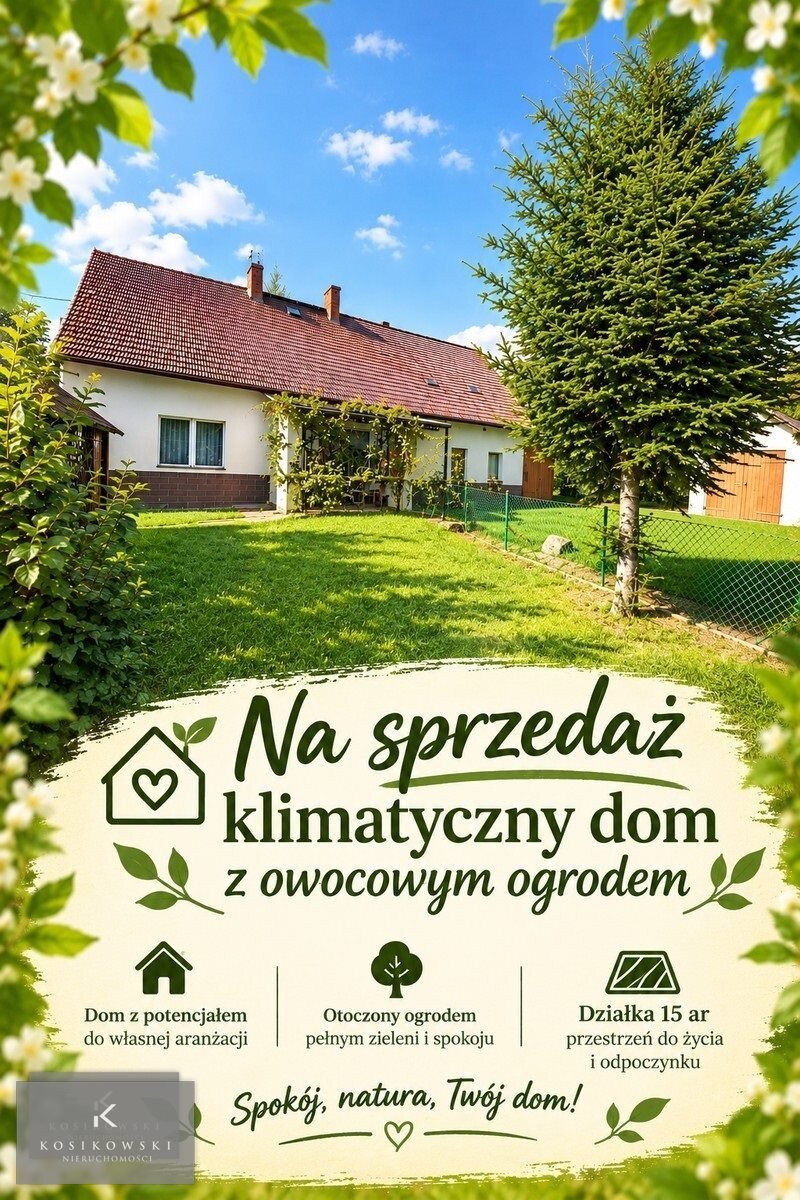 Urokliwy dom z potencjałem, dwie części i duża działka. Biskupice  132m2 Foto 1