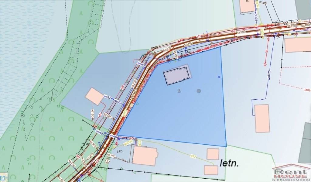 Działka z rozpoczętą budową domu, widok na Zalew Wrzosowo  2 172m2 Foto 1