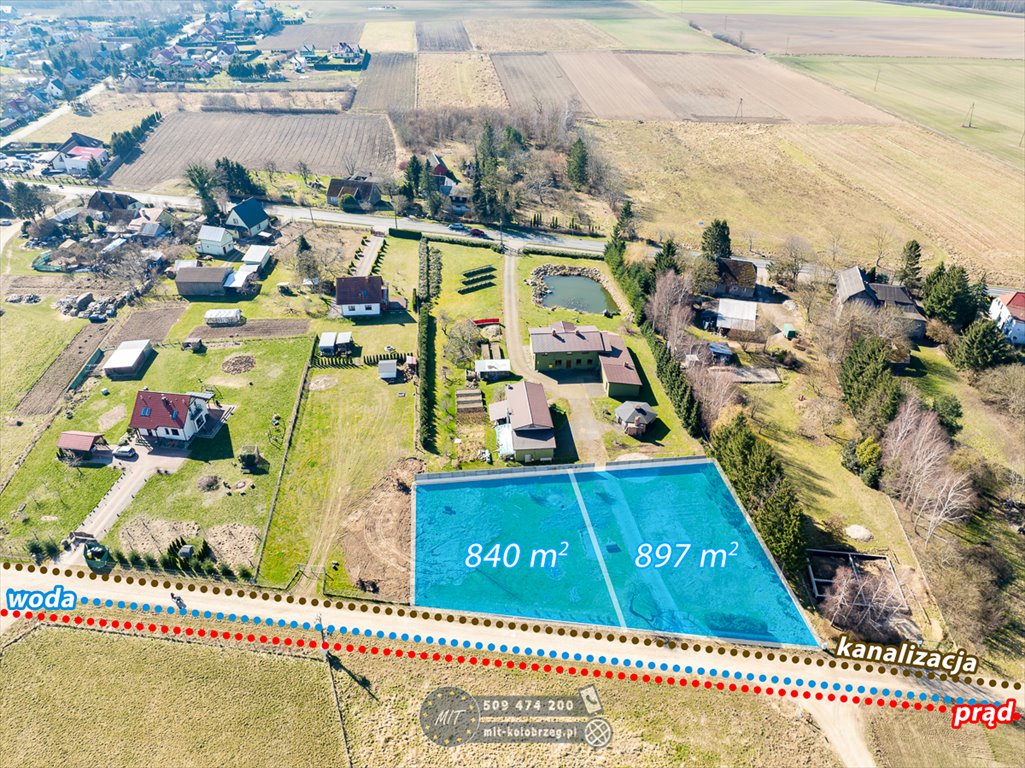 Działka budowlana na sprzedaż Dygowo, Kwiatowa  840m2 Foto 1