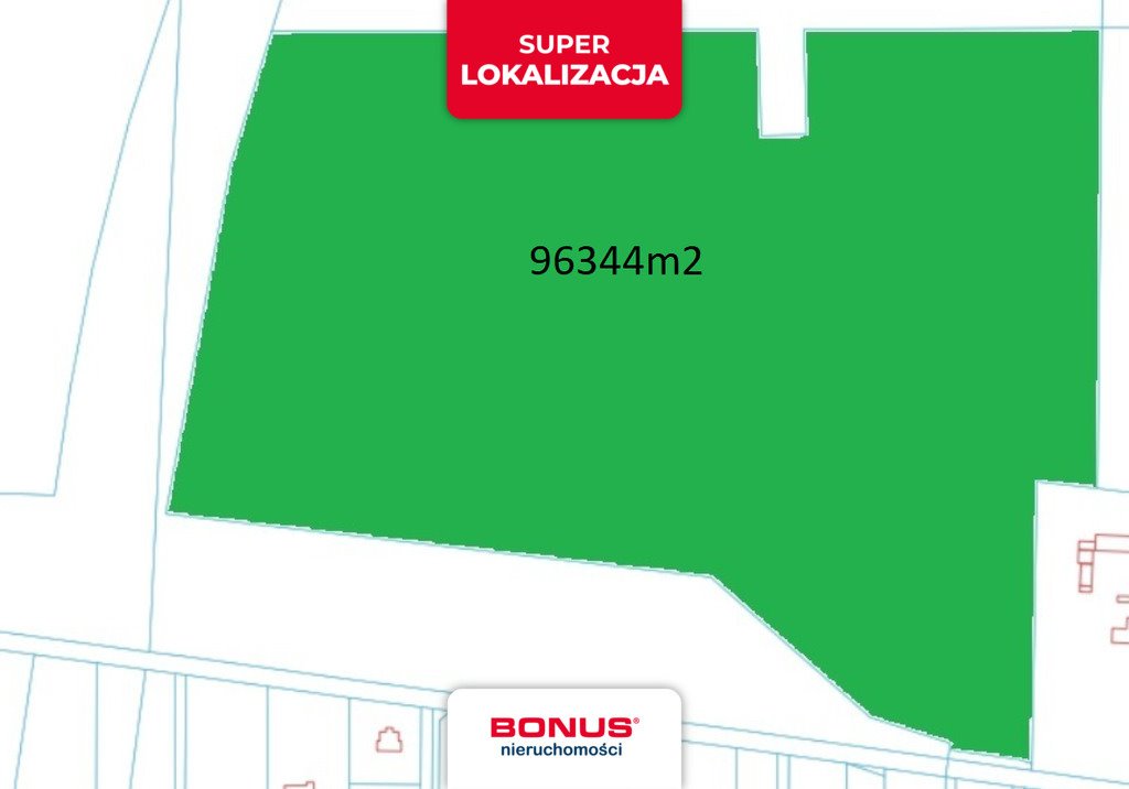 Grunt inwestycyjny 9,6 ha z mediami i MPZP w Wierzbicy Wierzbica  96 344m2 Foto 1