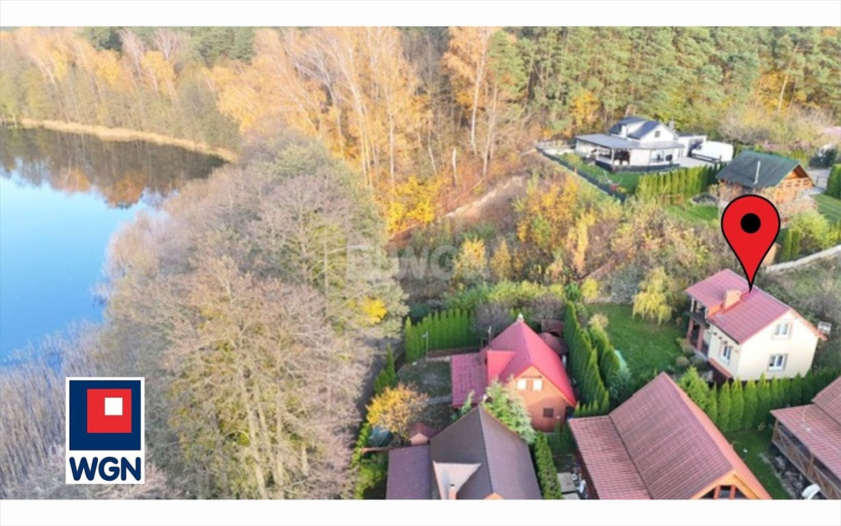 Dom letniskowy nad jeziorem, 60 m2, ogród, kominek Ryn, Ryn  447m2 Foto 1