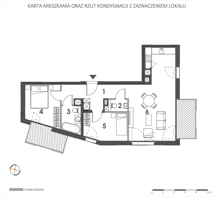 Nowoczesny apartament z 2 balkonami w Sopocie Górnym Sopot, Smolna  66m2 Foto 1