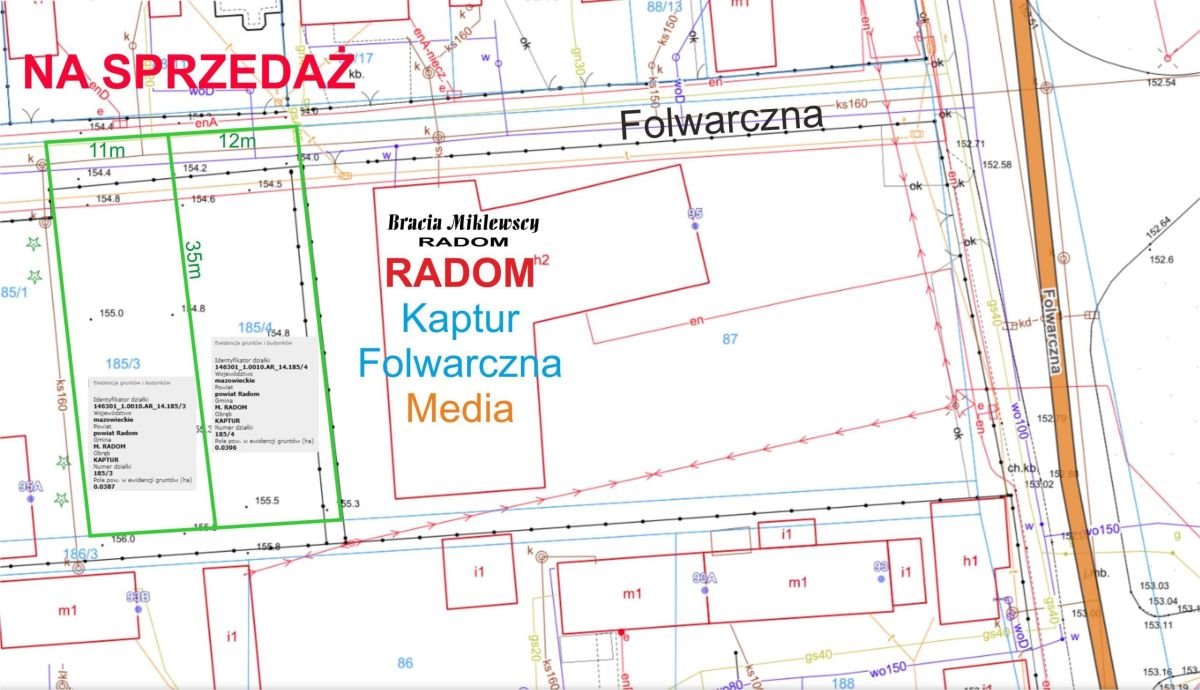 Działka budowlana na sprzedaż Radom, Kaptur, Folwarczna  783m2 Foto 3