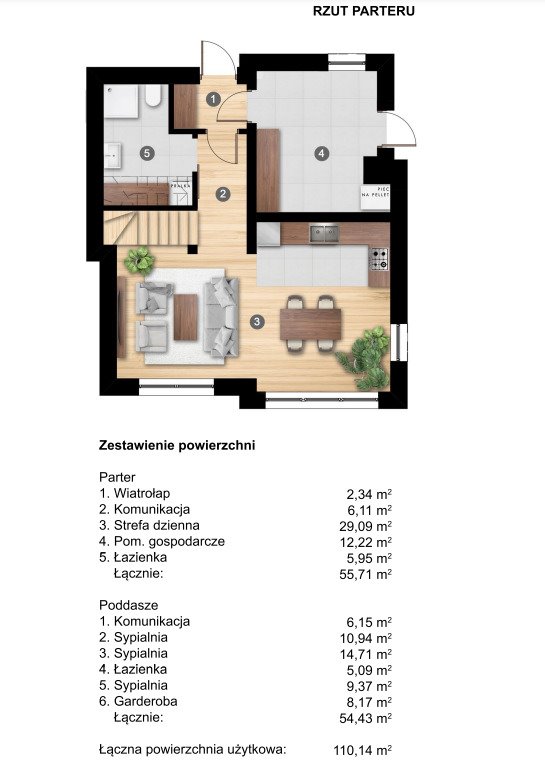 Dom na sprzedaż Dąbrowa  110m2 Foto 5