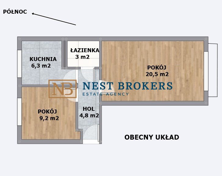 Mieszkanie dwupokojowe na sprzedaż Kraków, Czyżyny  45m2 Foto 3