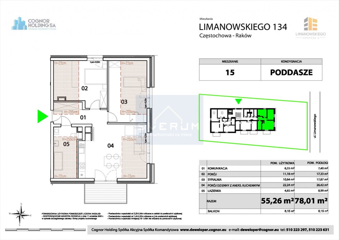 Mieszkanie trzypokojowe na sprzedaż Częstochowa, Raków  78m2 Foto 2