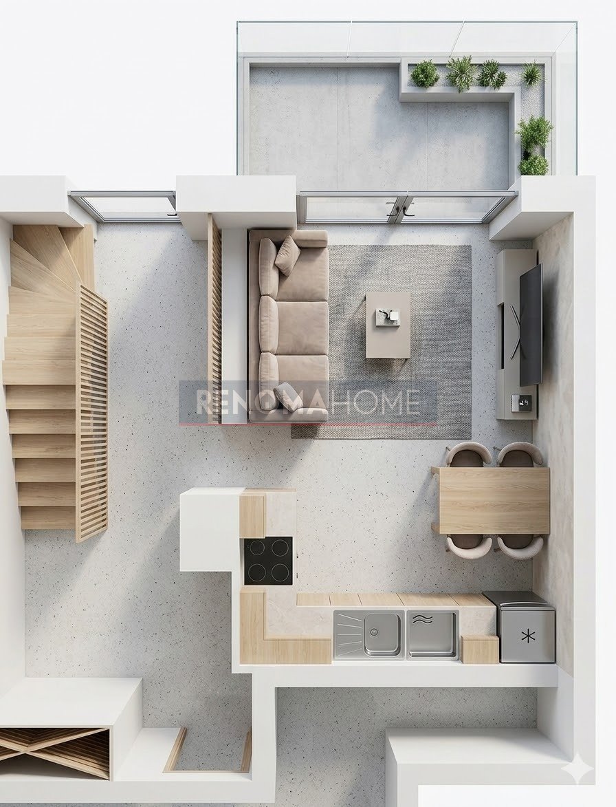 Nowoczesne 84,59 m² z antresolą, balkon, miejsce postojowe Krzeptów  85m2 Foto 1