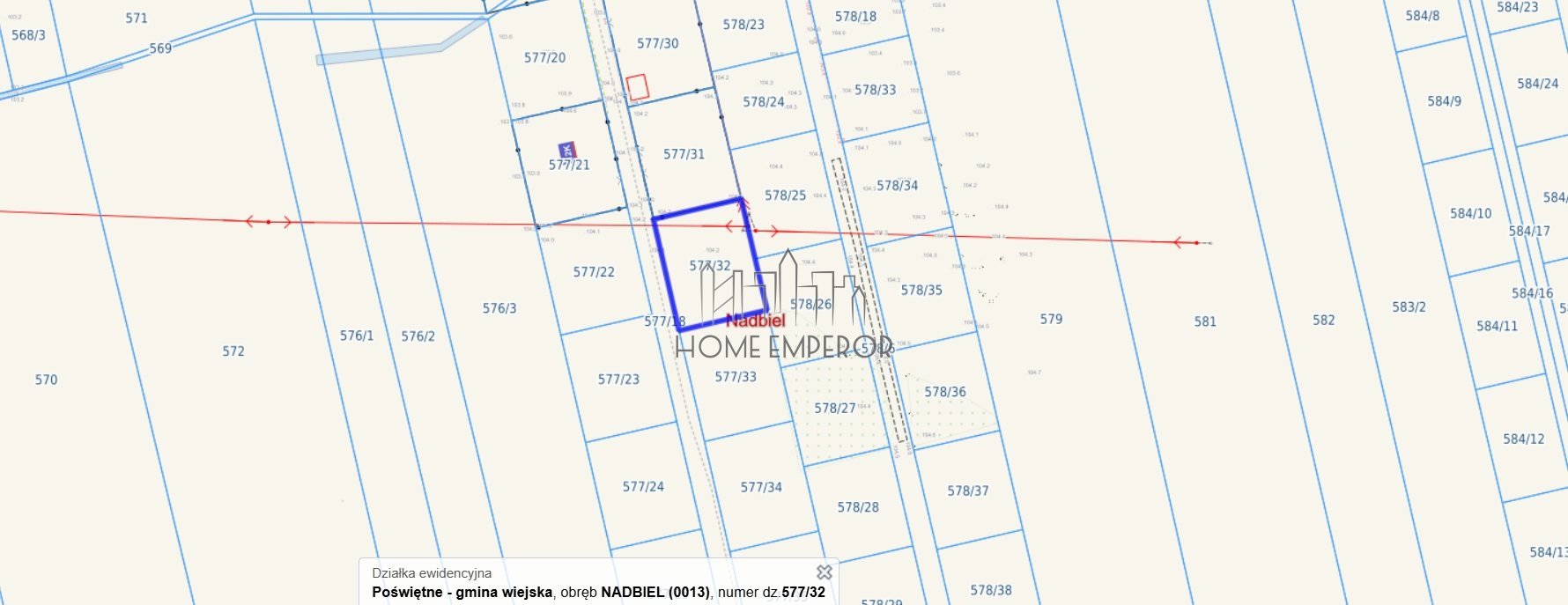 Działka budowlana na sprzedaż Nadbiel  1 300m2 Foto 3