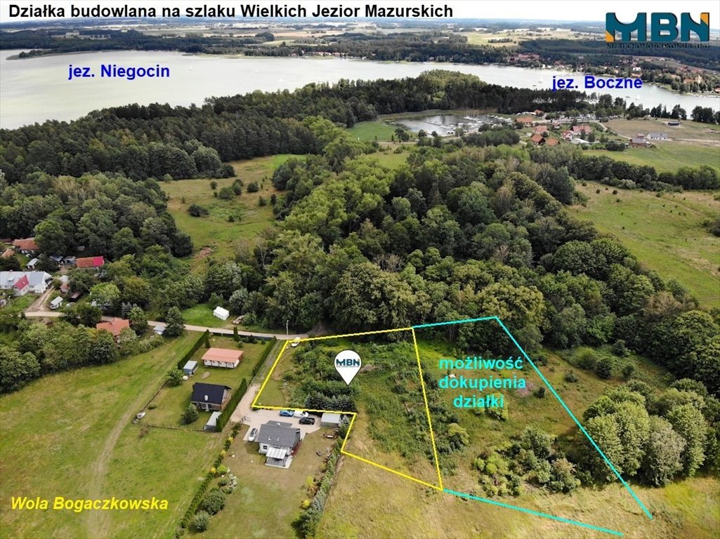 Działka z widokiem na Mazury, starodrzewem i warunkami zabudowy Bogaczewo, Bogaczewo  3 135m2 Foto 1