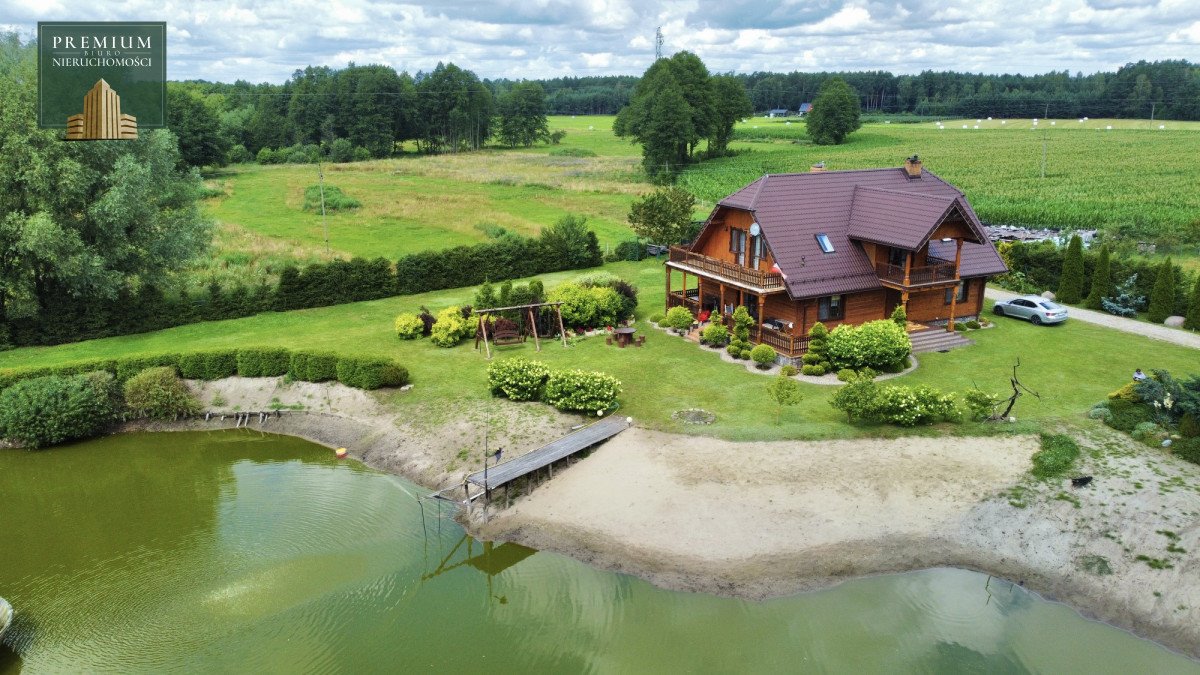 Urokliwy dom z bala sosnowego 250 m² z stawem i prywatnością Ptaki  250m2 Foto 1