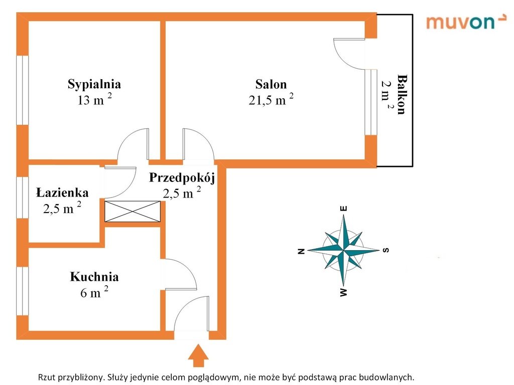 Mieszkanie dwupokojowe na sprzedaż Łódź, Górna, Juliana Ejsmonda  42m2 Foto 3