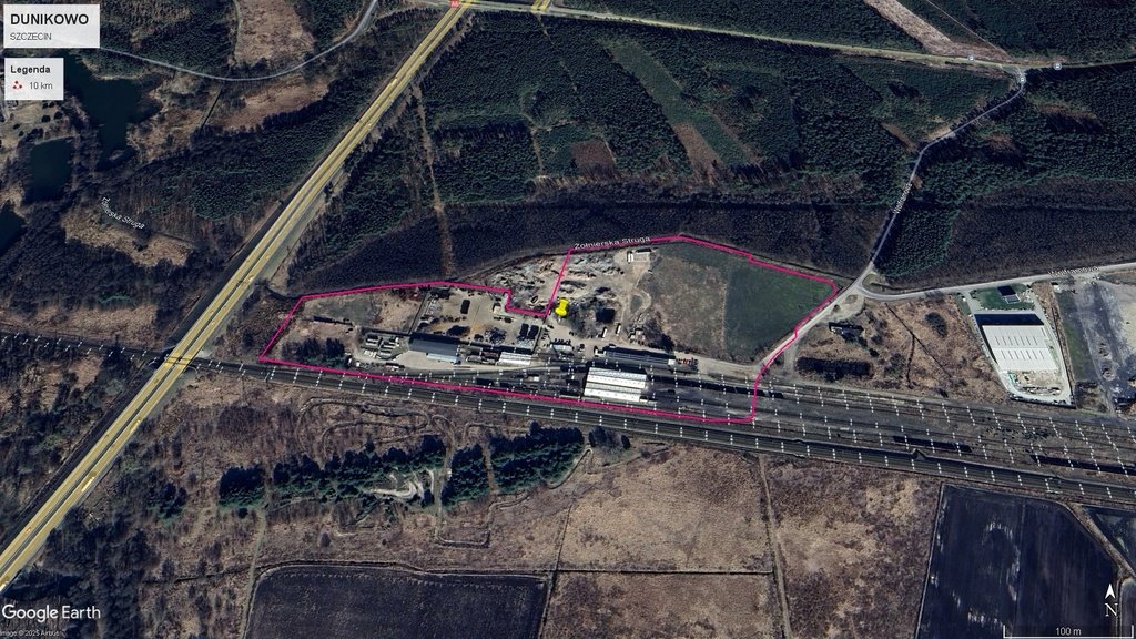 Działka inwestycyjna 8,96 ha z bocznicą kolejową i pełnym uzbrojeniem Szczecin, Dunikowo  89 570m2 Foto 1