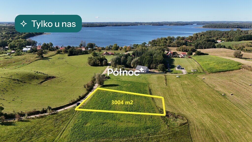 Działka budowlana nad jeziorem Łaśmiady – 3004 m² Piaski  3 004m2 Foto 1