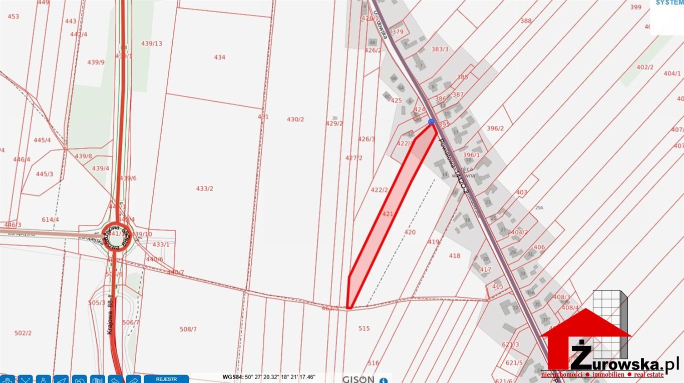 Na sprzedaż działka 6 250 m² pod zabudowę mieszkaniową i usługową Ujazd, Sieroniowice  6 250m2 Foto 1